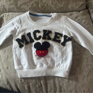 Mickey Mouse White Kids Sweatshirt